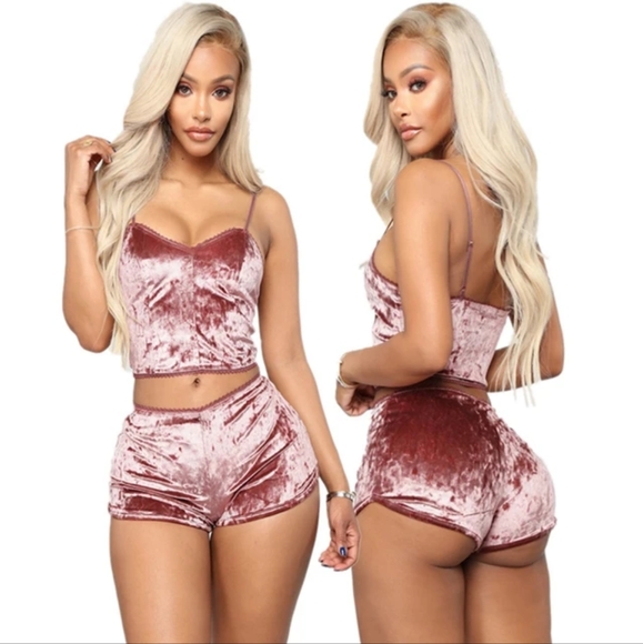 2 Sets of Women's Comfy 2 Piece Tops And Bottoms Pajamas 4 Pieces Pink Silver - Picture 4 of 6